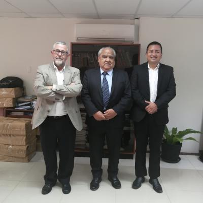 Preliminaries of the II Iberoamerican Congress of ASEPELT Conference by Dr. Martin Sevilla at University Ricardo Palma, Lima, Peru Meeting with Vice-chancellor of Research